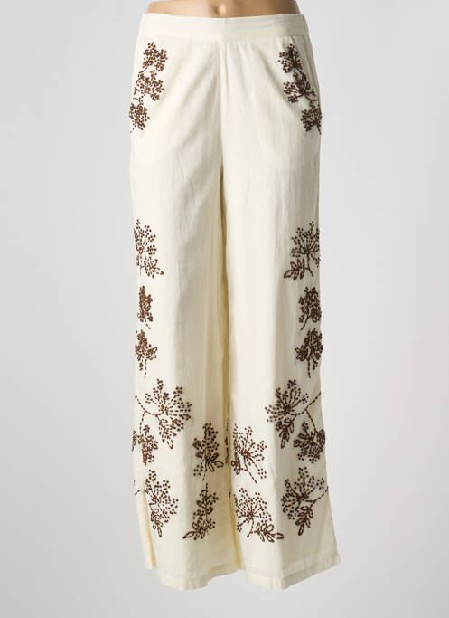 Pantalon larg bej DIEGA femeie