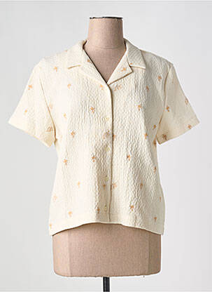 Cămașă țesătură crep mâneci scurte bej MAISON LABICHE femeie