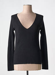 Pulover croială cambrată mâneci lungi negru ATTIC AND BARN femme