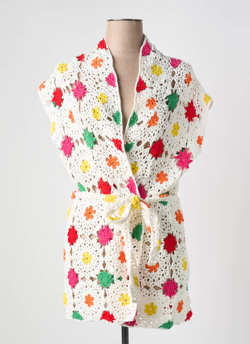 Vestă cu mâneci scurte alb LES TRICOTS DE LÉA femeie