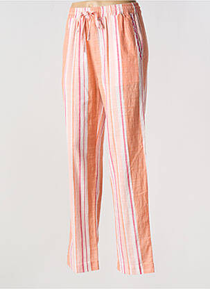 Pantalon drept talie elastică portocalie CHARLIE JOE femeie