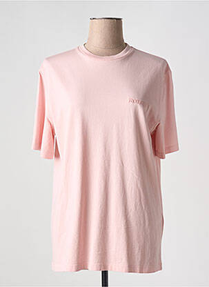 Tricou guler rotund mâneci scurte roz ROTATE femeie