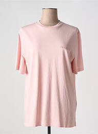 Tricou guler rotund mâneci scurte roz ROTATE femme