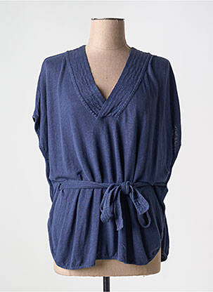 Top albastru MAJESTIC FILATURES femeie