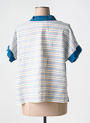 Tricou imprimeu fantezie mâneci scurte albastru V.DE.VINSTER femeie