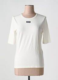 Tricou elasticitate mâneci scurte alb ROTATE femme