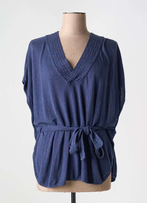 Top albastru MAJESTIC FILATURES femeie