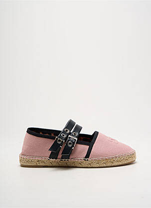 Espadrile țesătură satinată toc plat până la 3 cm roz GANNI femeie