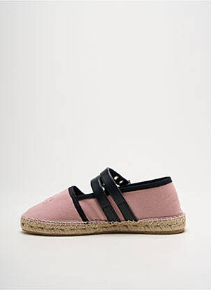 Espadrile țesătură satinată toc plat până la 3 cm roz GANNI femeie