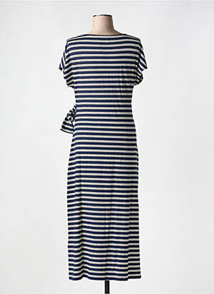 Rochie lungă mâneci scurte mâneci scurte albastru NICE THINGS femeie