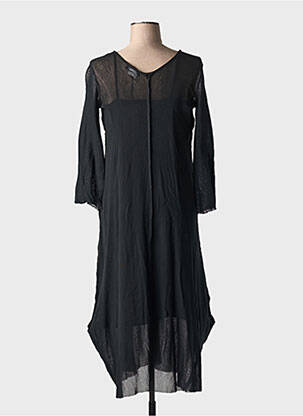 Rochie midi mâneci 3/4 mâneci 3/4 negru KEDZIOREK femeie