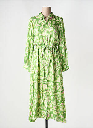 Rochie lungă mâneci lungi mâneci lungi verde ESQUALO femeie