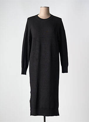 Rochie pulover elasticitate mâneci lungi negru ZILCH femeie