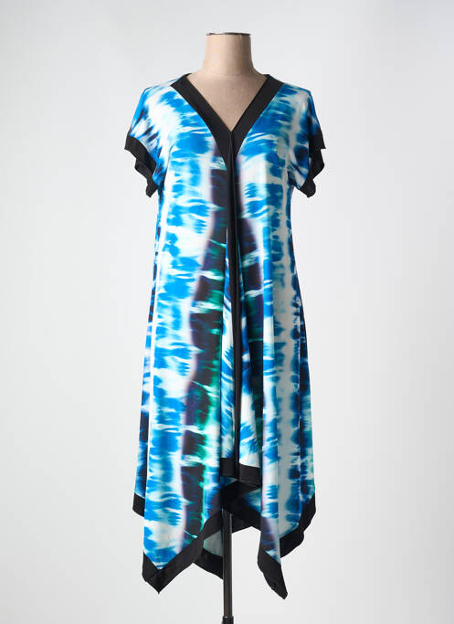 Rochie midi mâneci scurte mâneci scurte albastru AN II VITO femme