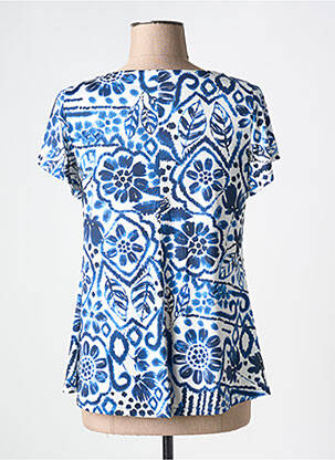 Tricou imprimeu fantezie mâneci scurte albastru AN II VITO femme