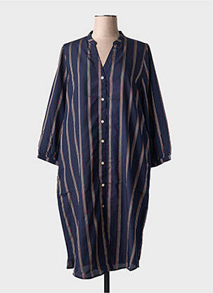 Rochie midi mâneci lungi mâneci lungi albastru NICE THINGS femeie