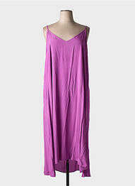 Rochie lungă mâneci cu bretele ajustabile bretele subțiri violet MAT. femeie