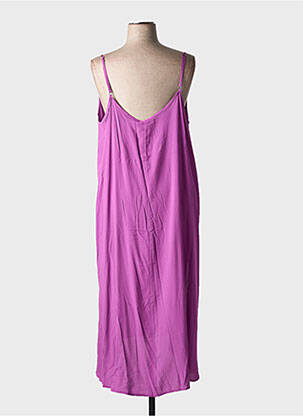 Rochie lungă mâneci cu bretele ajustabile bretele subțiri violet MAT. femeie