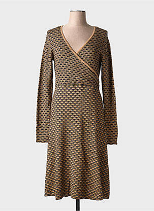 Rochie midi mâneci lungi mâneci lungi maro ZILCH femeie