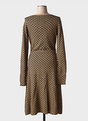 Rochie midi mâneci lungi mâneci lungi maro ZILCH femeie