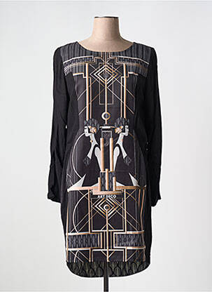 Rochie scurtă mâneci lungi mâneci lungi negru MISSING JOHNNY femeie