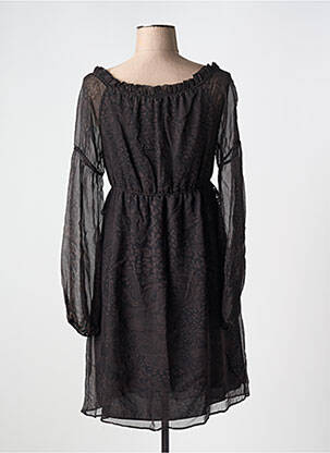 Rochie scurtă croială fluidă mâneci lungi negru ELLE AIME PARIS femeie