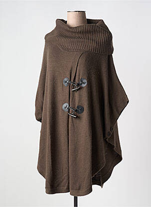 Poncho guler tunisian verde PAUL BRIAL femeie