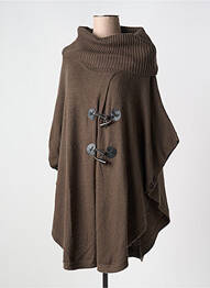 Poncho croială largă verde PAUL BRIAL femme