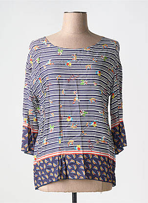 Tricou mâneci 3/4 mâneci 3/4 albastru THALASSA femeie