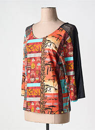 Tricou mâneci 3/4 mâneci 3/4 portocaliu PAUL BRIAL femme