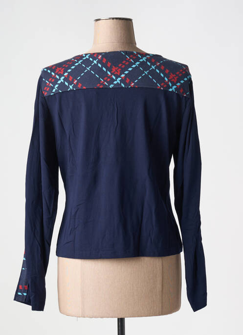 Vestă cu mâneci lungi albastru MALOKA femeie