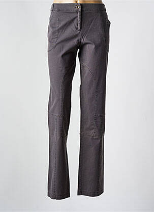 Pantalon slim țesătură poplin mărime normală gri CHRISMAS'S femeie