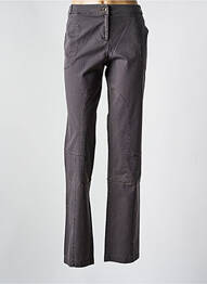 Pantalon slim țesătură poplin mărime normală gri CHRISMAS'S femme