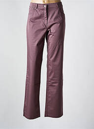 Pantalon drept țesătură poplin mărime normală violet PAUL BRIAL femme