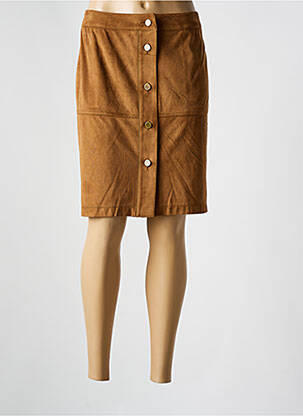 Fustă midi maro PAUL BRIAL femeie