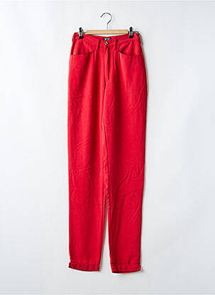 Pantalon slim talie înaltă talie înaltă roșu SETRAK femeie