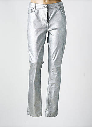 Pantalon slim elasticitate mărime normală argintiu LAUREN VIDAL femeie