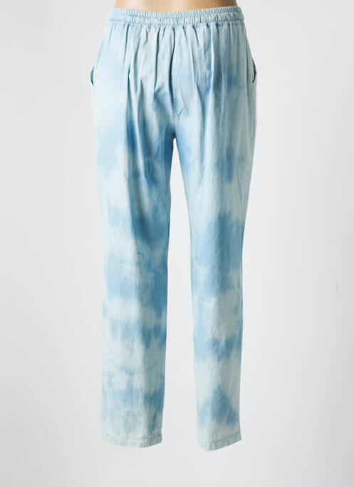 Pantalon drept țesătură poplin mărime normală albastru LAUREN VIDAL femme