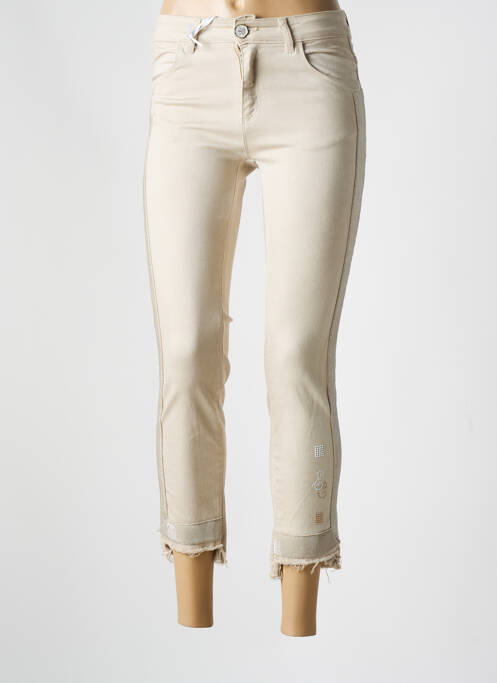 Pantalon trei sferturi bej ELISA CAVALETTI femeie