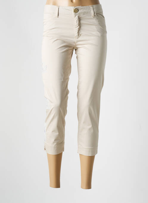 Pantalon trei sferturi bej ELISA CAVALETTI femeie