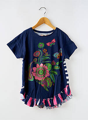 Tunică mâneci scurte albastru DESIGUAL fată