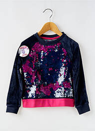 Hanorac broderie cu paiete mâneci lungi albastru DESIGUAL fille