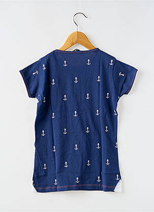Tricou croială cambrată mâneci scurte albastru TIFFOSI fată
