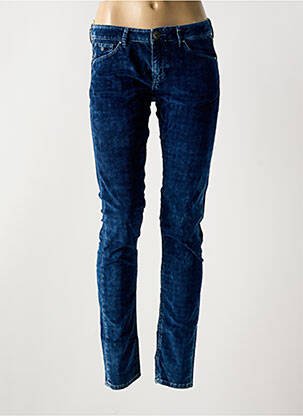 Pantalon slim țesătură poplin mărime normală albastru PEPE JEANS femeie
