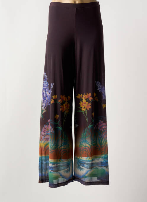 Pantalon larg maro DESIGUAL femeie