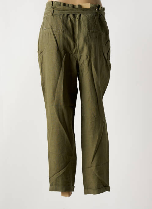 Pantalon drept închidere cu fermoar sub clapetă cu cârlig mărime normală verde SALSA femme