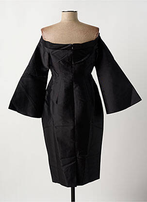 Rochie midi mâneci 3/4 mâneci 3/4 negru IRIS & INK femeie