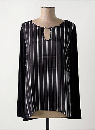 Top elasticitate mâneci lungi negru SALSA femeie