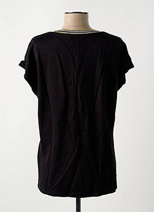 Tricou guler în v mâneci scurte negru GARCIA femeie