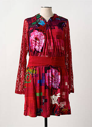 Rochie scurtă mâneci lungi mâneci lungi roșu DESIGUAL femeie